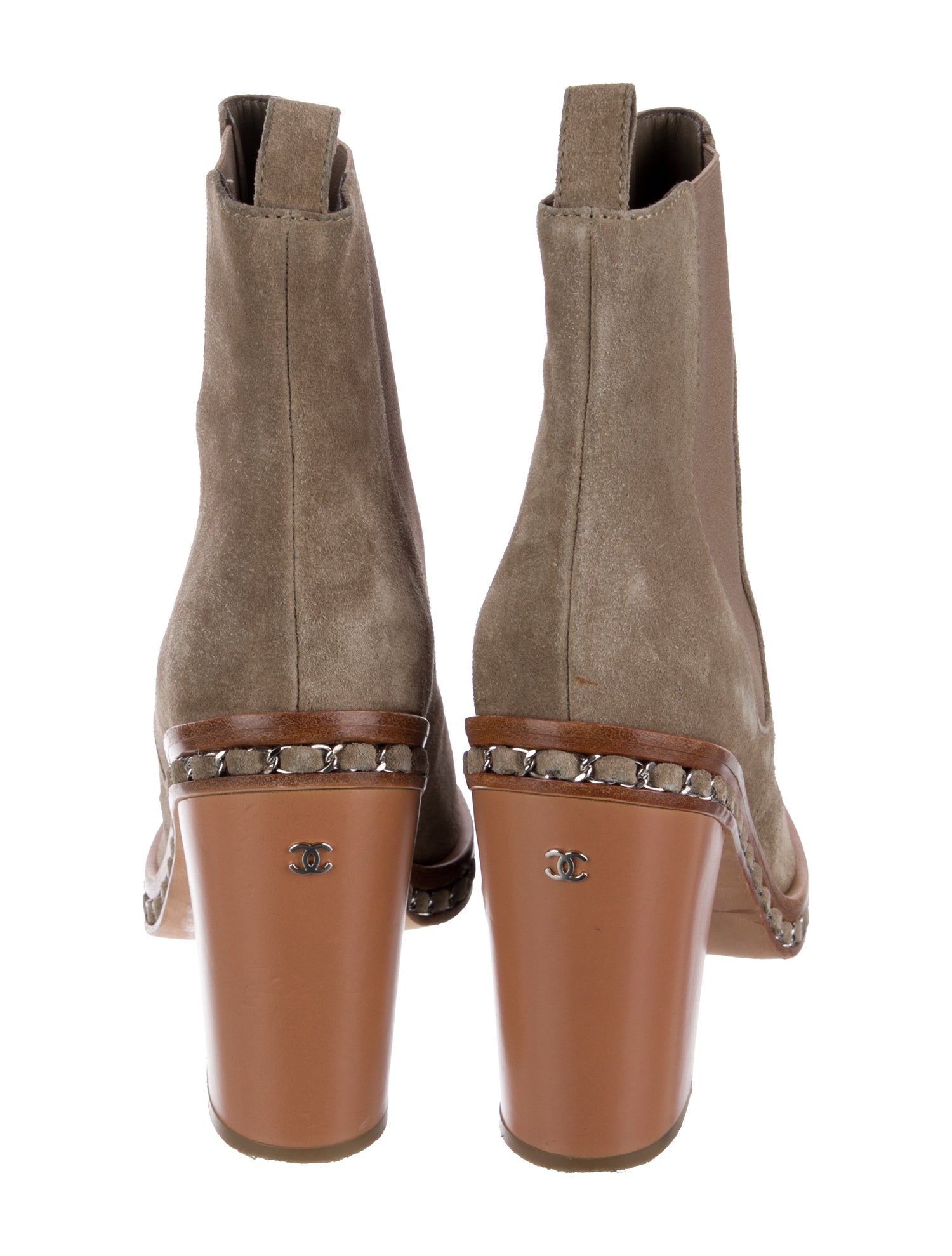 Chanel 2014 Interlocking CC Logo Chelsea Boots